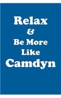 Relax & Be More Like Camdyn Affirmations Workbook Positive Affirmations Workbook Includes: Mentoring Questions, Guidance, Supporting You