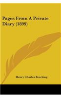 Pages From A Private Diary (1899)