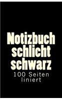 Notizbuch schlicht schwarz