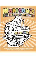 Madison's Birthday Coloring Book Kids Personalized Books
