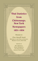 Vital Statistics from Chittenango, New York, Newspapers, 1831-1854