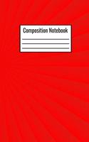 Composition Notebook: Cool Red Effect Journal For Kids Teens Parents Teachers To Write Daily Notes