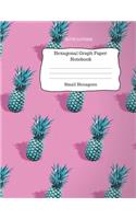 Hexagonal Graph Paper Notebook - Small Hexagons: Pineapple Design - 100 Pages - Size: 8.5 x 11 Inches