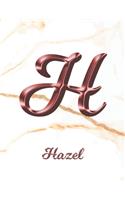 Hazel: 1 Year Weekly Planner with Note Pages (12 Months) - White Marble Rose Gold Pink Effect Letter H - 2020 - 2021 - Week Planning - Monthly Appointment 