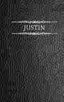 Justin: Personalized Name Journal For Men (Black Faux Leather Design)