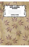 Weed Journal Notebook 55 Sheets/110 Pages