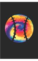 Tie Dye Baseball Notebook - Sports Gift for Baseball Player - Baseball Journal - Baseball Diary: Medium College-Ruled Journey Diary, 110 page, Lined, 6x9 (15.2 x 22.9 cm)