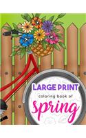 Large Print Coloring Book of Spring