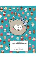 Teal Kitty Cupcake