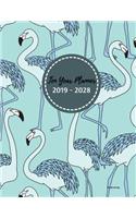 Ten Year Planner 2019 - 2028 Blueflamingo