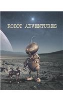 Robot Adventures: Mapping Paper for the Dungeon Master with Alternating Hexagon Paper (Small) and Graph Paper (5x5), 160 Pages, 8x10