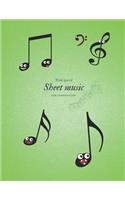 Wide Spaced Sheet Music for Composition