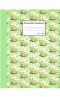Water Lily Composition Notebook