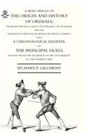 Brief Display of the Origin and History of Ordeals; (And a History of Duels)