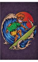 Surfer Dude Notebook: Blank Journal Diary Memoir Log Logue(72 Tattoo You 150 Lined)