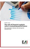 The role of financial analysis ratio in evaluating performance