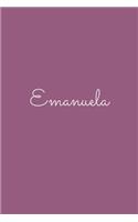 Emanuela: notebook with the name on the cover, elegant, discreet, official notebook for notes, dot grid notebook,