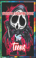 horror coloring book for teens