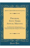 Program, Fifty-Third Annual Meeting: The Old North State Medical, Dental and Pharmaceutical Society, Inc.; The Oldest Negro Medical Society in the World, 1887-1940; June 11, 12, 13, 1940 (Classic Reprint): The Old North State Medical, Dental and Pharmaceutical Society, Inc.; The Oldest Negro Medical Society in the World, 1887-1940; June 11, 12, 13, 194