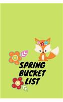 Spring Bucket List: Spring Season Bucket List Themed Notebook