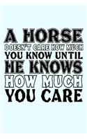 A Horse Doesn't Care How Much You Know Until He Knows How Much You Care