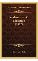 Fundamentals Of Education (1922)
