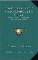 Essai Sur La Poesie Philosophique En Grece