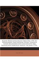 Kleine Berichtigungen Uber Das 1781 Zu Konigsberg Erschienene Werk