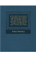 Styles of Deeds and Instruments: In Accordance with the Titles to Land (Scotland) Acts, 1858 and 1860: The Heritable Securities Acts 1845 and 1847: An