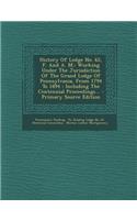 History of Lodge No. 62, F. and A. M.