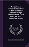Description of Revenue Provisions of the Consolidated Omnibus Budget Reconciliation Act of 1985 (H.R. 3128, Public Law 99-272)