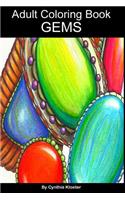 Adult Coloring Book: Gems