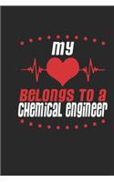 My Heart Belongs To A Chemical Engineer: Chemical Engineer Notebook - Chemical Engineer Journal - Handlettering - Logbook - 110 DOTGRID Paper Pages - 6 x 9