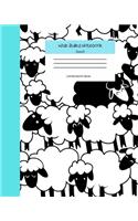 Wide Ruled Sheep Notebook Composition Book