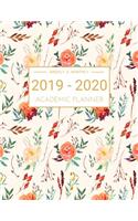 2019-2020 Academic Planner Weekly And Monthly: Calendar Schedule Organizer and Journal Notebook With Inspirational Quotes And Beautiful Colorful Floral Cover (July 2019 through June 2020)