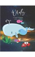 2020-2024 Five Year Planner Monthly Calendar Whales Goals Agenda Schedule Organizer: 60 Months Calendar; Appointment Diary Journal With Address Book, Password Log, Notes, Julian Dates & Inspirational Quotes
