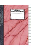 Graph Paper Composition Notebook: 110 Pages - Quad Ruled 4x4 - 8.5" x 11" Marble Large Notebook with Grid Paper - Math Notebook For Students