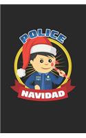 Police navidad: 6x9 Police - grid - squared paper - notebook - notes