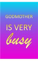 Godmother: I'm Very Busy 1 Year Daily Planner (12 Months) - Pink Custom First Name Letter G Personalized Cover - 2020 - 2021 - 365 Pages for Planning - January