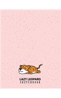 Lazy leopard Sketchbook: Lazy leopard on pink cover (8.5 x 11) inches 110 pages, Blank Unlined Paper for Sketching, Drawing, Whiting, Journaling & Doodling(5 Lazy Leopard on Pink Sketchbook)