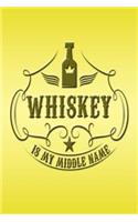 Whiskey Is My Middle Name: Great Journal with a Whiskey Theme.