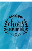Chaos Coordinator: 6x9 Journal, 120 Pages Lined Pages, Cool Blues Watercolor Cover, Diary, Notebook, Gift for Mom