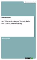 Vulnerabilitätsbegriff. Formal-, Sach- und Gebrauchserschließung