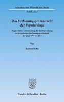 Das Verfassungsprozessrecht Der Popularklage