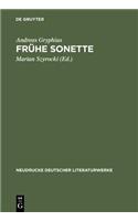 Frühe Sonette: Abdruck Der Ausgaben Von 1637, 1643 Und 1650(1 Neudrucke Deutscher Literaturwerke)