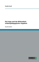 Die Frage nach der Wirksamkeit erlebnispädagogischer Angebote