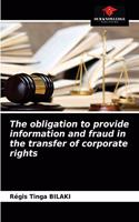 The obligation to provide information and fraud in the transfer of corporate rights