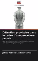 Détention provisoire dans le cadre d'une procédure pénale