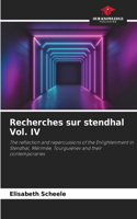 Recherches sur stendhal Vol. IV