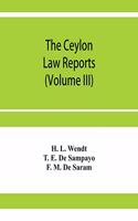 Ceylon Law reports